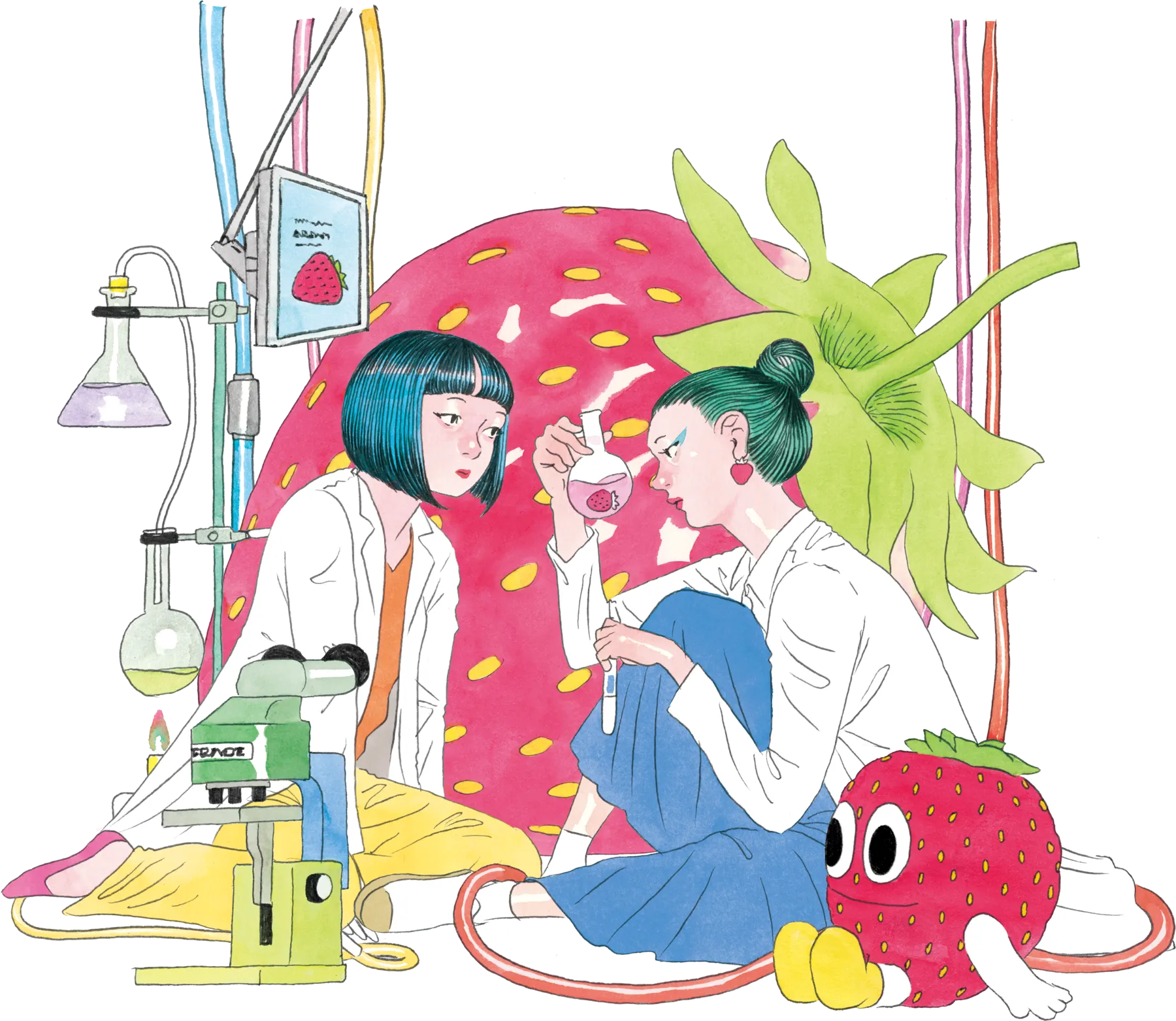 埼玉いちご大學 メインビジュアル（イラスト：我喜屋位瑳務）